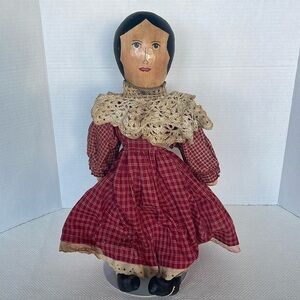 Vintage Margaret of Oxford Paper Mache Fold Art Doll 18" With Stand Oil Painted